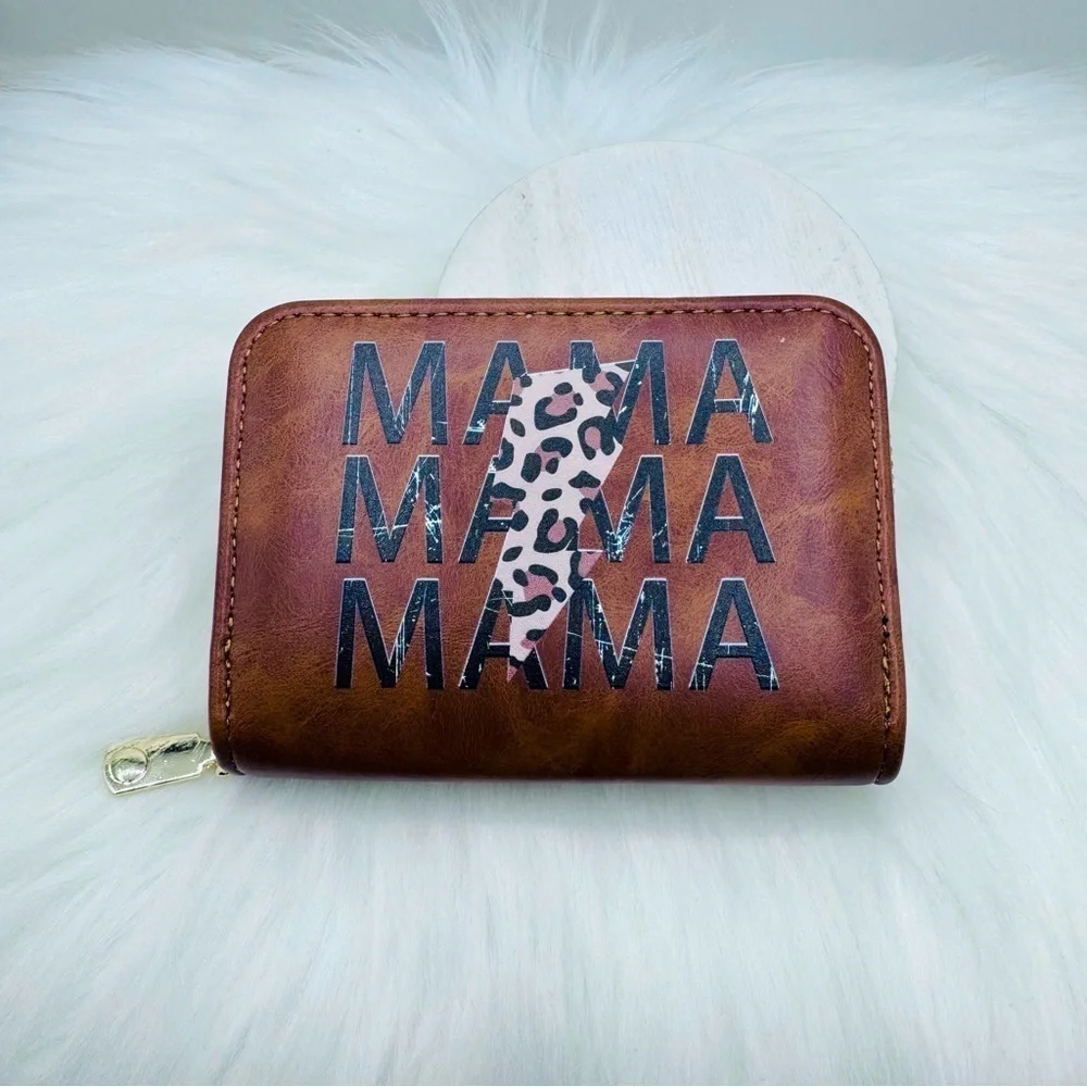 Mama Zip Around Faux Leather Wallet